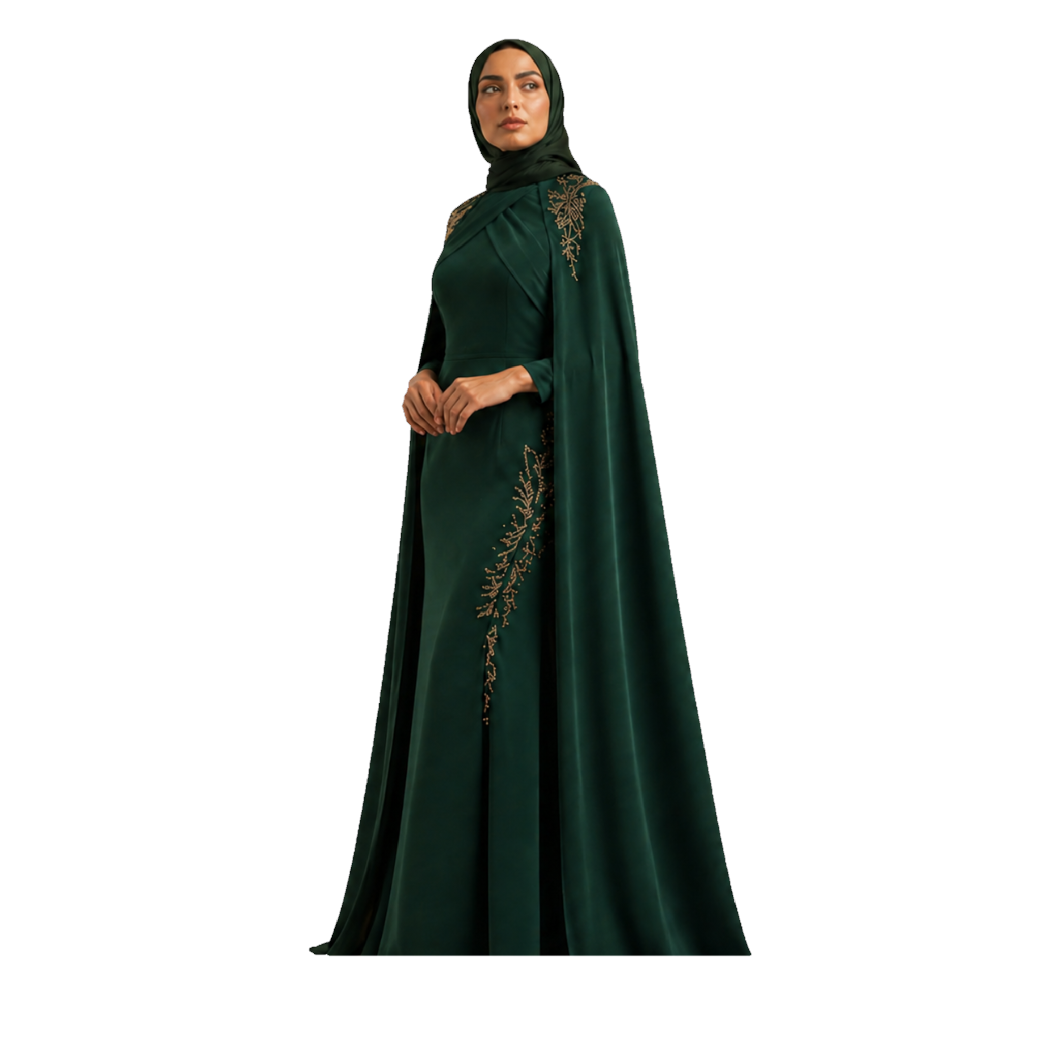 فستان سهرة مستقيم من الكريب 3