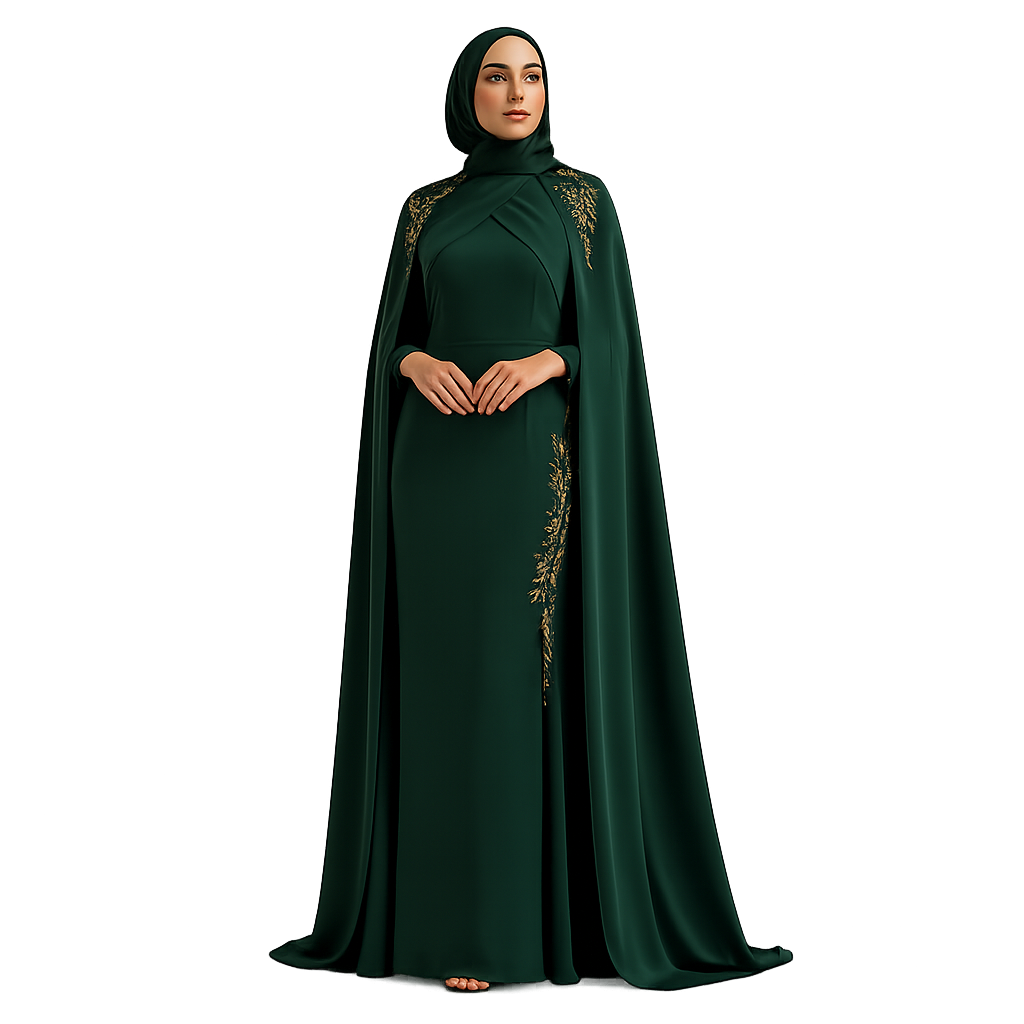فستان سهرة مستقيم من الكريب